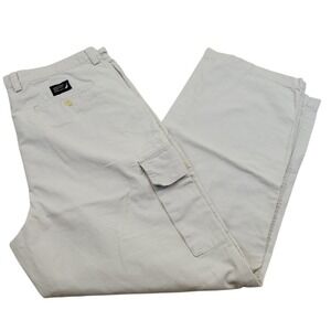 VTG NAUTICA Explorer Cargo Pants Men 36x32 Khaki Loose Fit Straight Leg Oatmeal
